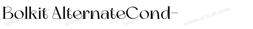 Bolkit AlternateCond字体转换